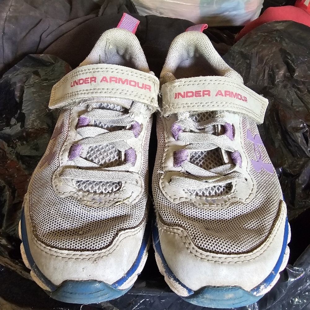Under Armour Kids Shoes - Gray and Purple